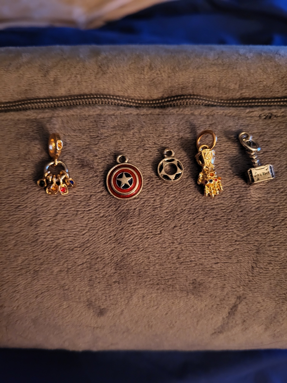 Marvel Kids Charm Set in Red and Gold Accents